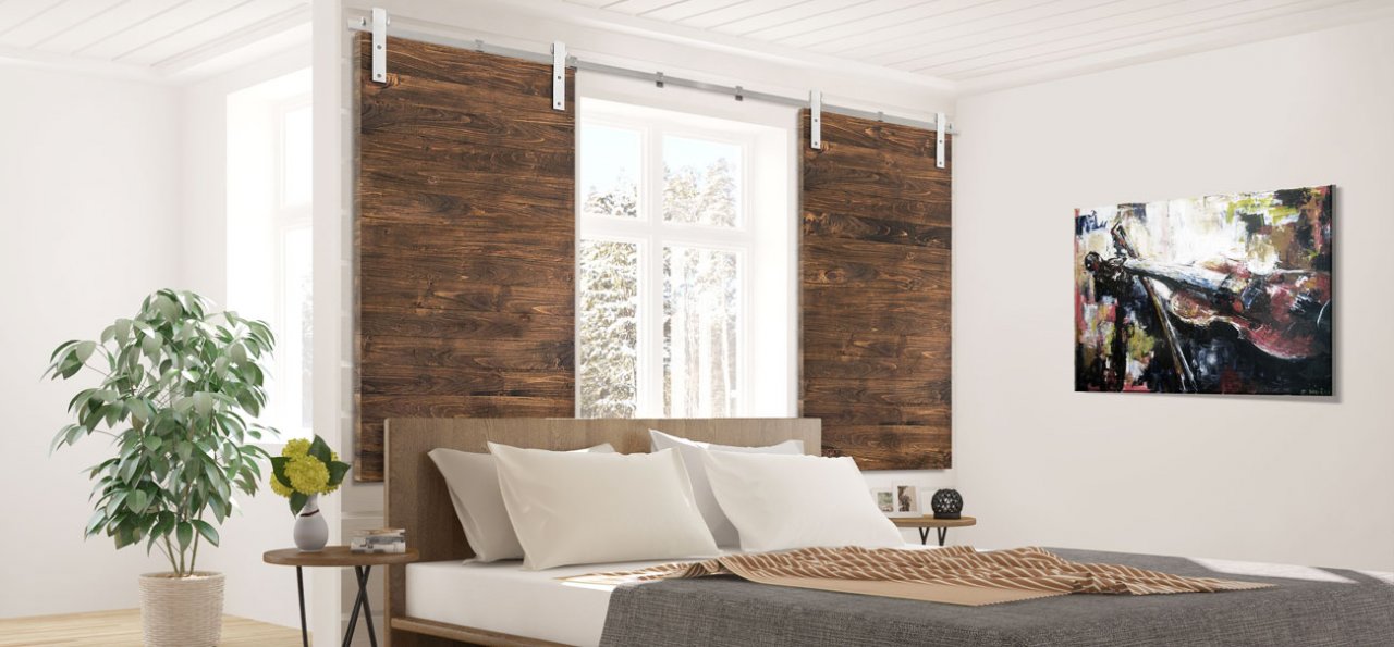 Sliding barn door shutters