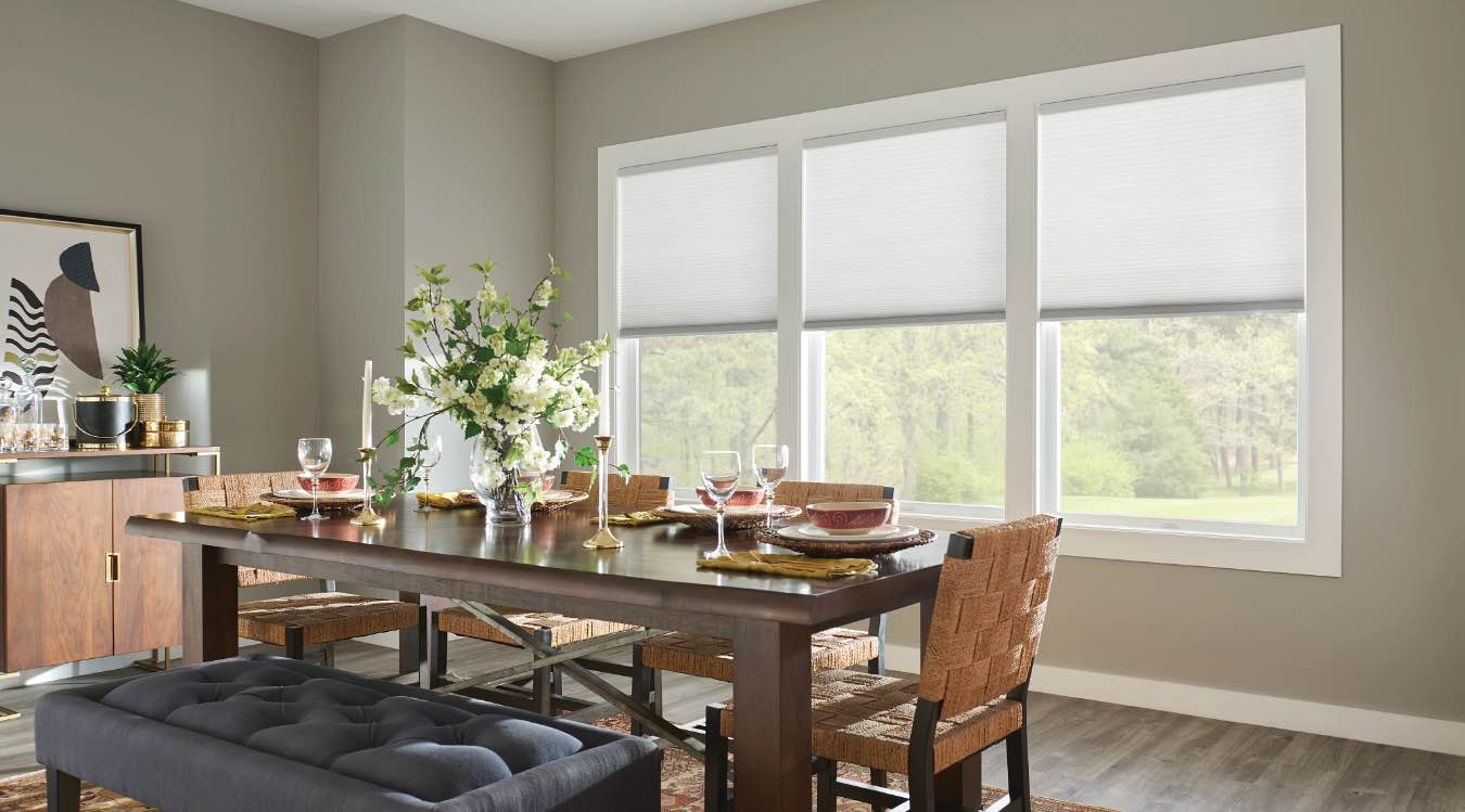 Cell shades in Southern California kitchen