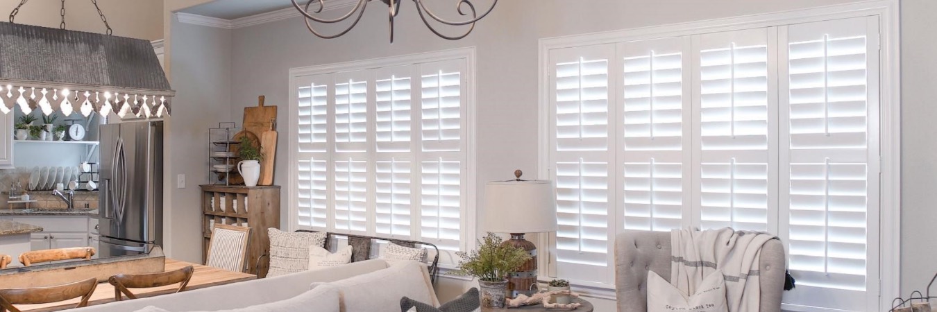 Plantation shutters in Torrance kitchen