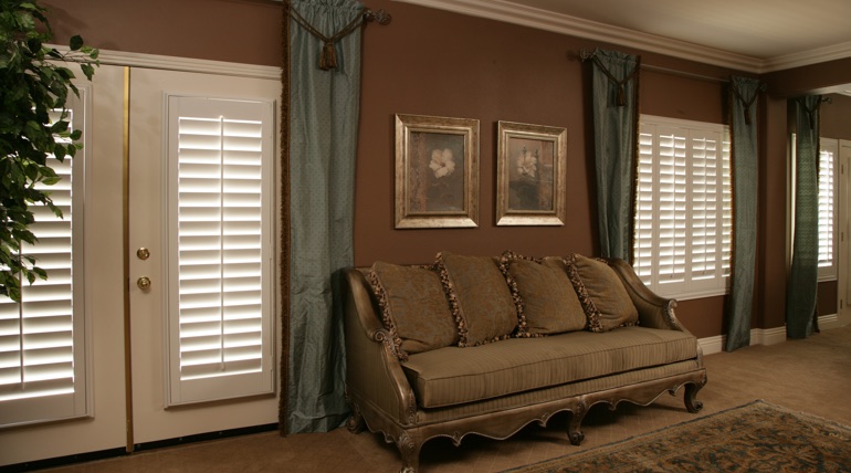French Door Shutters In Southern California Sunburst Shutters