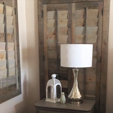 Reclaimed Wood Shutters For Sunburst Southern Ca Reclaimed Wood Shutter Southern California Bedroom
