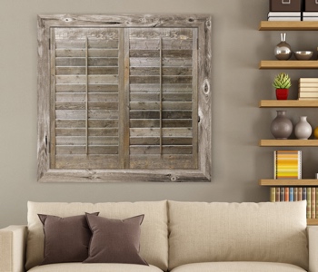 Window Treatments In Southern California Sunburst Shutters Ca Reclaimed Wood Shutters