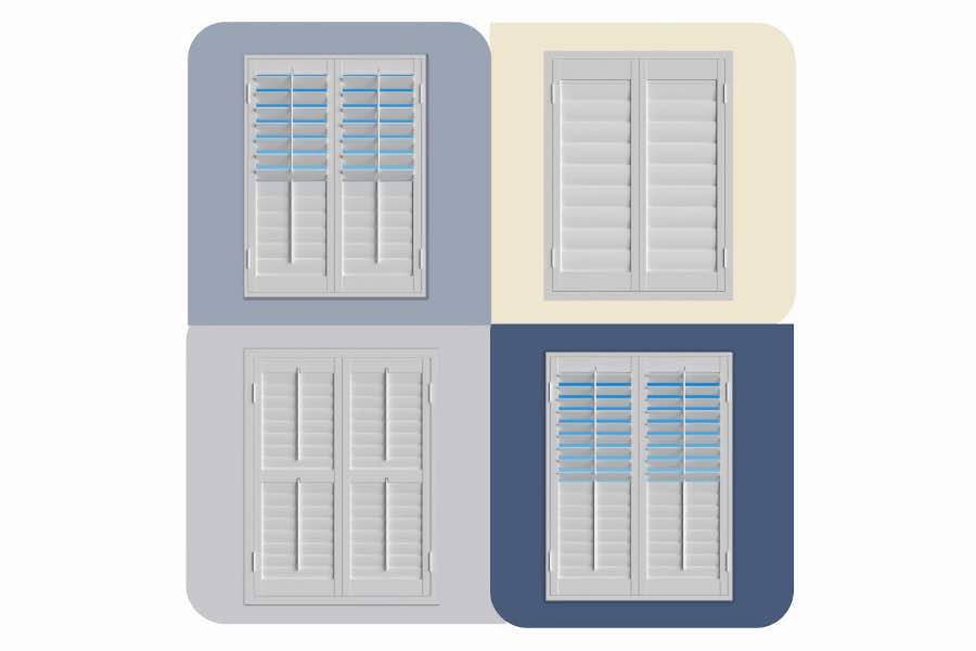 Use the Shutter Designer to see how Polywood shutters look with your Southern California home's wall colors. Four images of Polywood shutters from the Shutter Designer