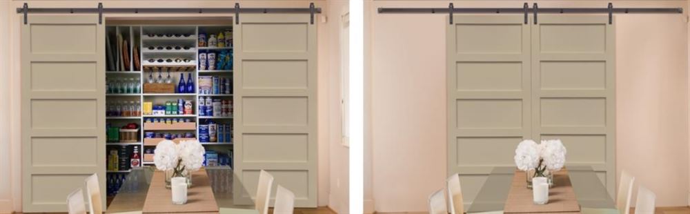 Sliding Barn Doors As Pantry Doors In Southern California Sliding barn doors covering pantry
